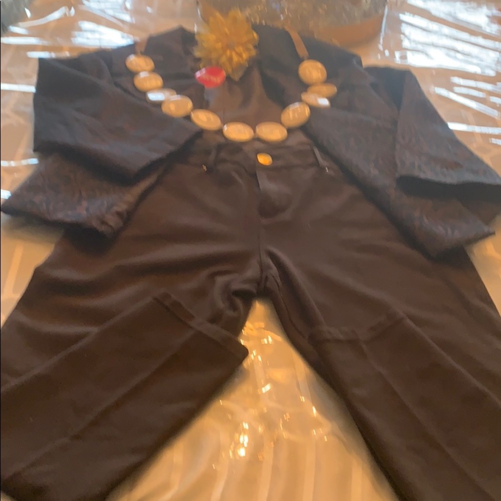 🌸Brown knit pants with tapered legs🌸